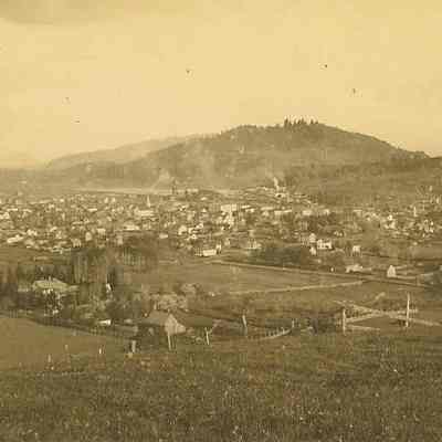 Photograph of Springfield from Kelly Butte, Springfield, Oregon, date unknown.