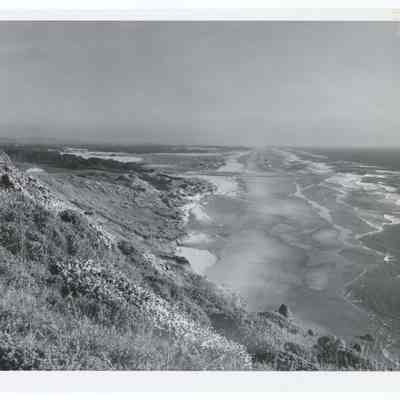 Photograph of the shoreline near Florence, southwest Oregon coast, circa 1969