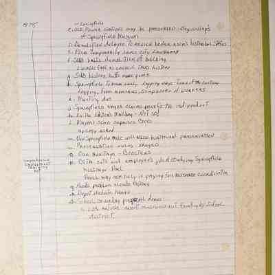 loose materials at back of scrapbook