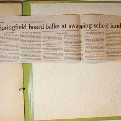 loose materials at back of scrapbook