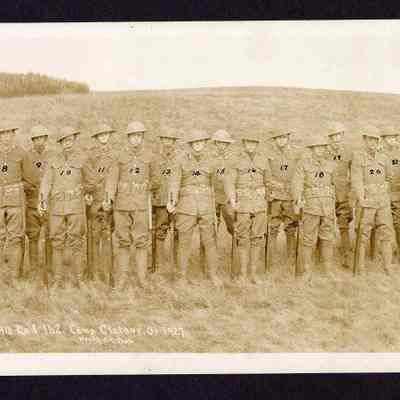 Photograph of HQ Company, First Battalion, 162nd Infantry, Camp Clatsop, Astoria, Oregon, 1927