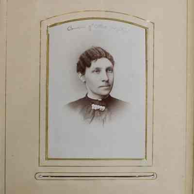 2016-024-012_img-026: Page 22 of photograph album 2016.024.012: Photo of cousin of Mrs. A. Fogle.