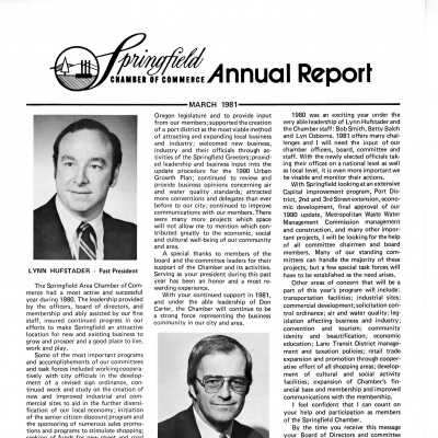 Annual Report, Springfield Chamber of Commerce, 1981