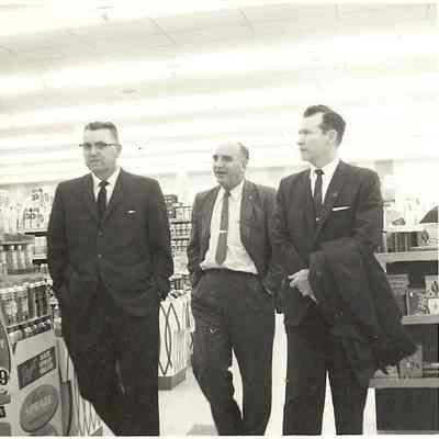 Photograph of B.J. Rogers at Mayfair Store Opening, Springfield, Oregon, Undated