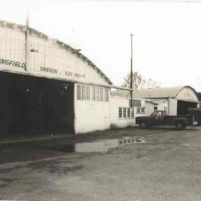 Photograph of Hangars at Springfield Airport, Springfield, OR, Date Unknown