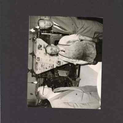 Photograph of Men in the Oregon News Printing Room, Springfield, Oregon, Undated