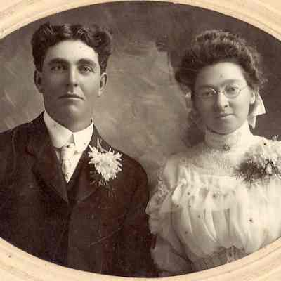 Photograph of Emma (?) and partner, circa 1905