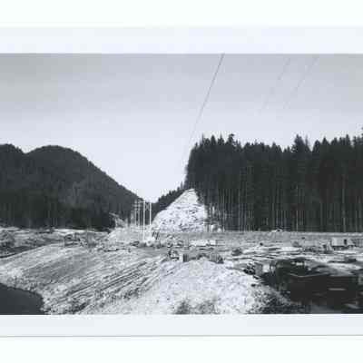 Photograph of the construction of a reservoir, Oregon, undated