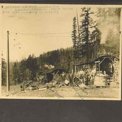 Photograph of George Veach Logging in Landax, Oregon, circa early 1900's