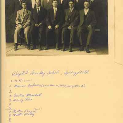 Photograph of Male Sunday School Class, c. 1917
