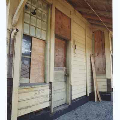 Photograph of the Springfield Train Depot restoration, circa 1992