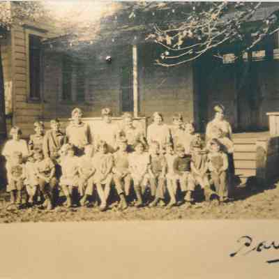 Photograph of Oak Hill School Group, Teacher Ruth Veatch