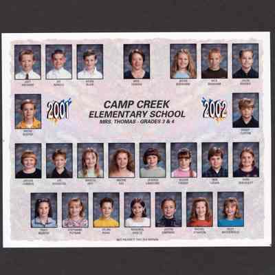 Photograph, Camp Creek Elementary, Grades 3 and 4, 2001-2002.
