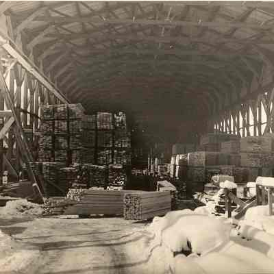 Photograph of Winter in a Lumber Yard, undated