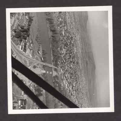 Photograph, Aerial of Springfield, Oregon's new bridge. Date unknown.