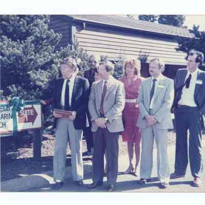 Photograph of the business opening of Springfield Eugene Hearing and Speech, circa 1980-1990