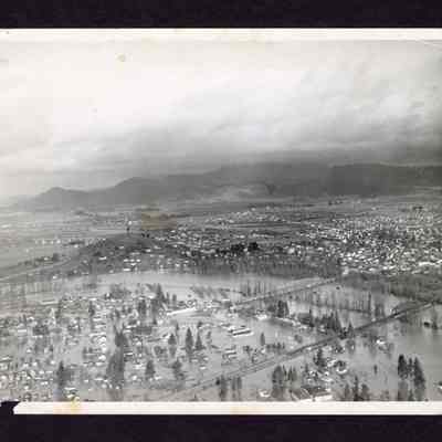 Ariel Photograph of Flood area, Eugene/Springfield, Oregon, Undated