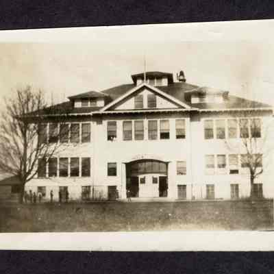 Photograph of Lincoln School and Children, Undated