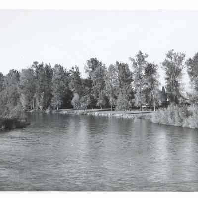Photograph of Willamette River and Island Park in Springfield
