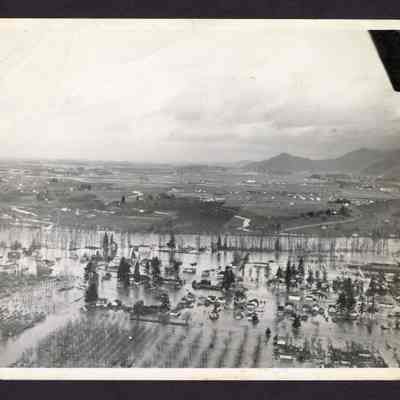 Aerial photograph of flooded area in Eugene and Springfield, Oregon