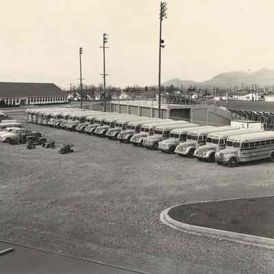 Photograph of Springfield High School Vechine Lineup, Date Unknown