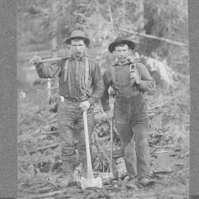 Photograph of loggers Les Griffins & Henry Madison