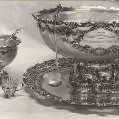U.S.S. Oregon BB-3 Punchbowl from Silver Service, 1896