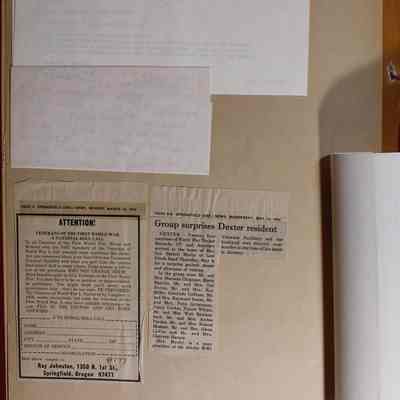 Page 70 newspaper article under correspondence