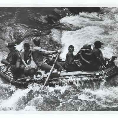 Photograph of rafting on the McKenzie River (?), Oregon, undated