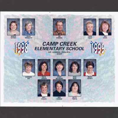 Photograph, Camp Creek Elementary, Staff, 1998-1999.