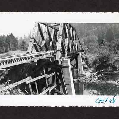 Photograph of wooden railroad bridge at wildwood
