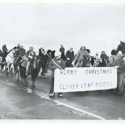 Photograph of a Christmas parade, Springfield, circa 1980