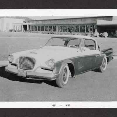 Photograph of Studebaker at South Eugene High School, 1959