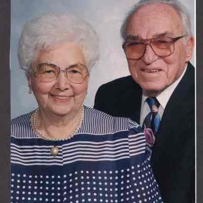 Photograph of Eugene and Berniece Riley on their 50th anniversary, date circa 1980's