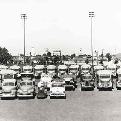 Springfield High School 1942 Fleet of buses
