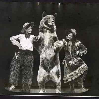 Photograph, Cowboys with Bear, early 1900's