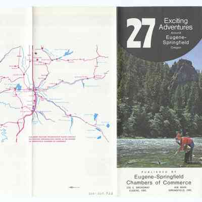 Tourist Map of Eugene and Springfield Area, circa 1990