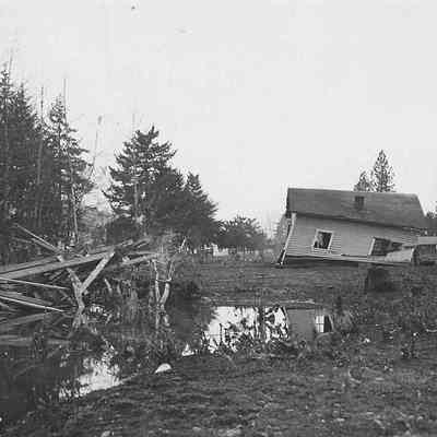 Photograph of flood damage, date unknown