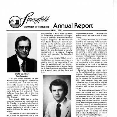 Annual Report, Springfield Chamber of Commerce, 1982