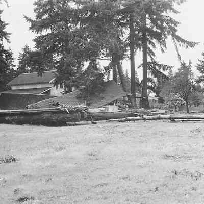 Photograph of aftermath of flood, Glenwood, Oregon, 1950