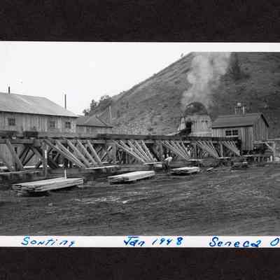 Photograph of sorting at mill in Seneca Ore