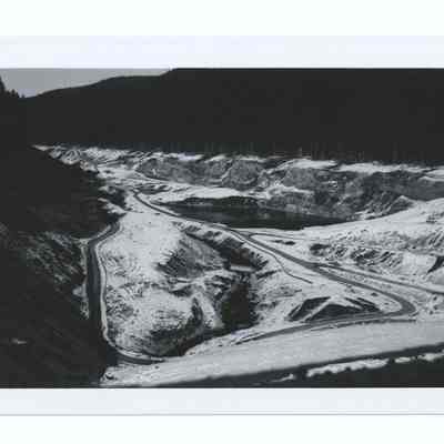 Photograph of the construction of a reservoir, Oregon, undated