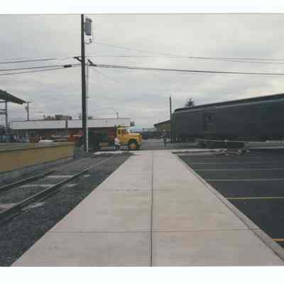 Photograph of the RPO Railcar relocation, Springfield, 1992