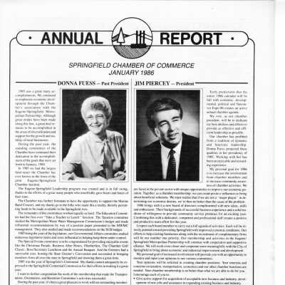 Annual Report, Springfield Chamber of Commerce, 1986