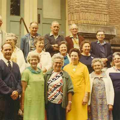 Photograph of Springfield High School Reunion for Class of 1930, Ebbert Memorial United Methodist Church, Springfield, Oregon, 1970