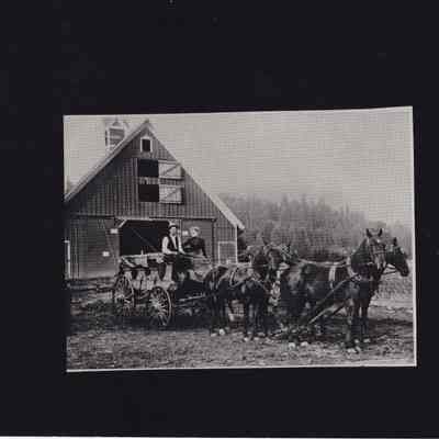 Photograph of early McKenzie stage wagon, date unknown