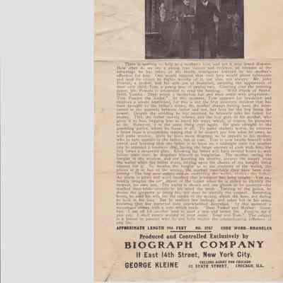 Photograph Poster for "Marked Time-Table", June 23, 1910