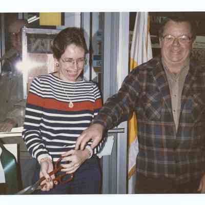 Photograph of the business opening of Napa Auto Parts, Springfield, circa 1980-1990