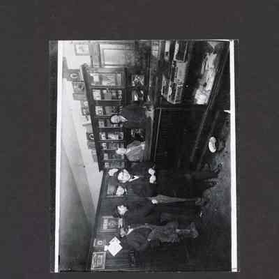 Photograph, Men at Cigar Store, Springfield, circa 1910-11.