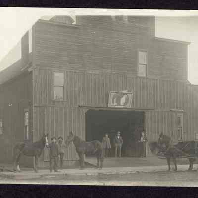 Postcard of Horse Stable, unknown date and location